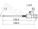 IC probe clip 139mm / 4mm red 